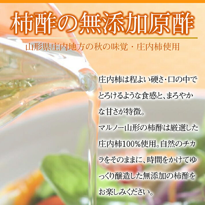 【ふるさと納税】果実酢原酢 2本セット 柿酢 梅酢 各300ml 山形県庄内産