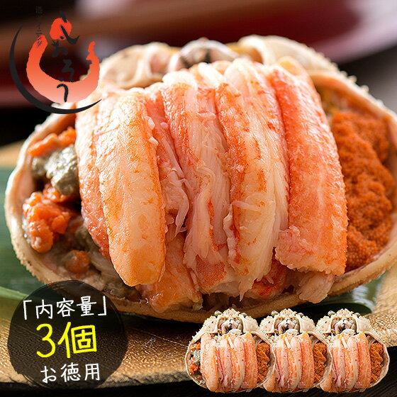 【ふるさと納税】1度で4度楽しめるセイコ蟹甲羅盛り約70g×3個セット【かにカニせいこがに】【冷凍】