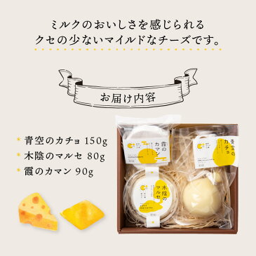 【ふるさと納税】搾りたての生乳で手作りした、ナチュラルチーズ3種詰め合わせ