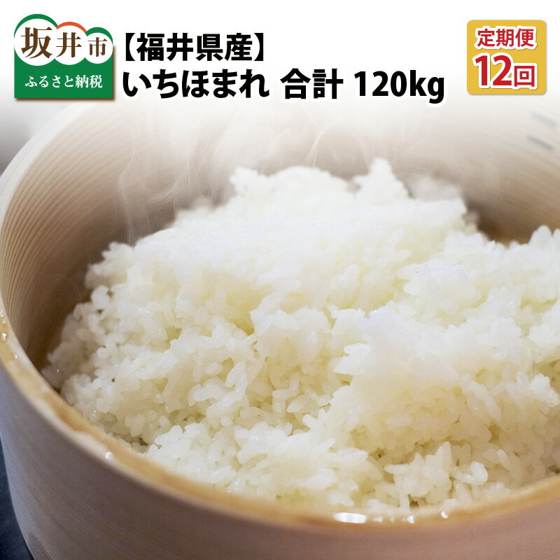 23位! 口コミ数「0件」評価「0」【定期便 12回コース】福井県産 いちほまれ 10kg × 12回 計120kg