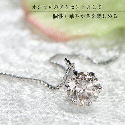 【ふるさと納税】ネックレス ペンダント レディース ダイヤモンド 0.50ct ジュエリー アクセサリー 選べる 地金 3種 プラチナ K18 イエローゴールド ピンクゴールド ギフト プレゼント ジュエリーケース付 鑑別書付 k053-042･･･ 画像2