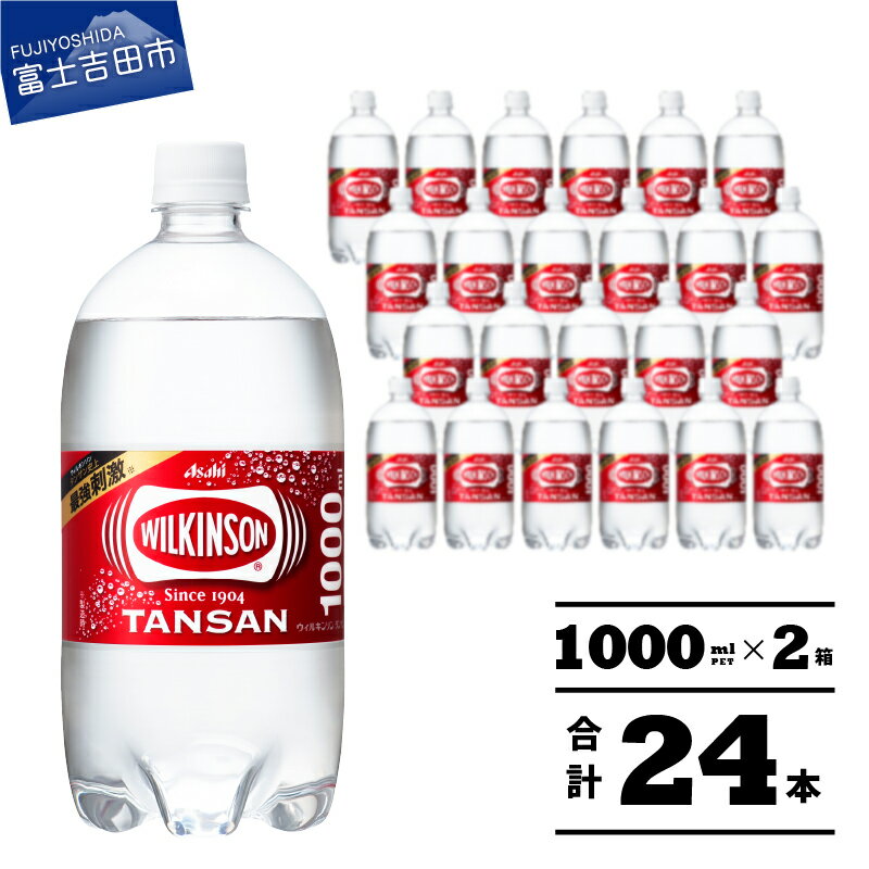 【ふるさと納税】 炭酸水 1L 24本 ウィルキンソン タンサン PET1L 2箱 強炭酸水 炭酸飲料 炭酸 ペットボトル アサヒ飲料 すぐ届くのサムネイル