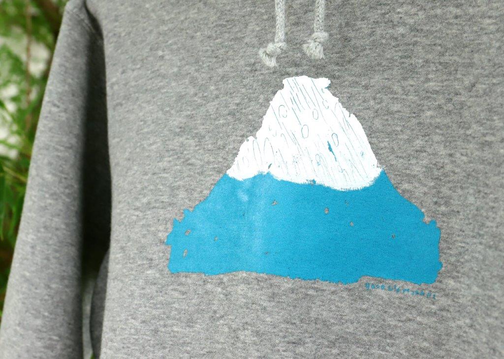 【ふるさと納税】 パーカー メンズ レディース Lサイズ グレー Hoodie 富士山 プルオーバー 服 おしゃれ Mt.Fuji