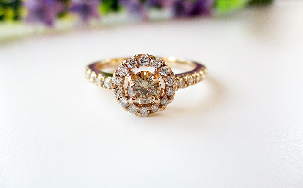 【ふるさと納税】 指輪 リング ダイヤモンド ブラウンダイヤモンドリング プラチナ 18金 K18 ピンクゴールド アクセサリー 宝石 ジュエリー プレゼント レディース ギフト 女性 7号〜18号 K18 KT1017 4月 誕生石 誕生日 記念日 ホワイトデー 母の日 【品質保証書付き】