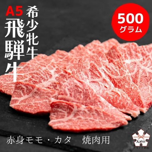 飛騨牛 メス牛 最高A5等級 赤身モモ・カタ 焼肉用 500g 国産 黒毛和牛 牝牛 ギフト ひだうし ひだぎゅう