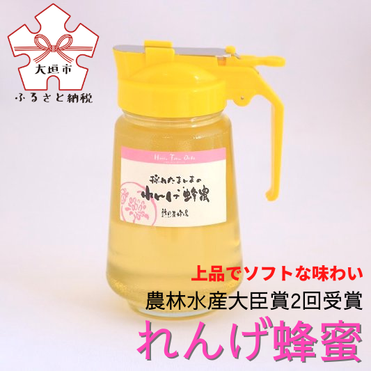 【ふるさと納税】【大垣産】希少な『れんげ蜂蜜』（液だれしにくいパッカー容器入：450g）