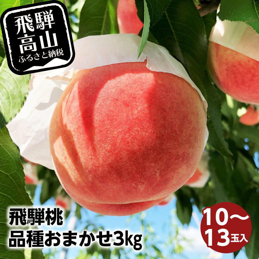 【ふるさと納税】飛騨桃 品種 おまかせ 3kg 10〜13玉入り 飛騨高山 もも 桃 【先行予約】 a631のサムネイル