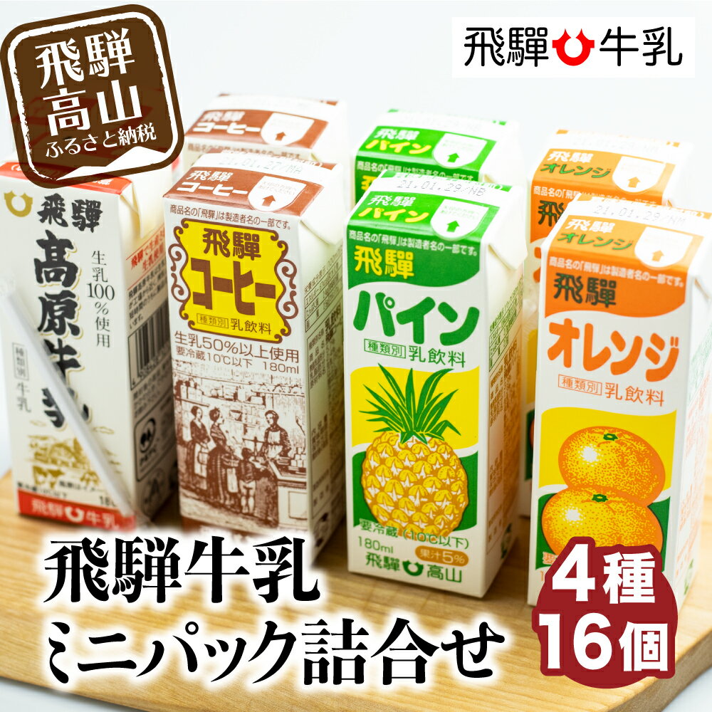 【ふるさと納税】飛騨牛乳 フルーツ牛乳 詰め合わせ パックジュース 乳製品 飛騨産 飛騨高山 5000円 TR3121