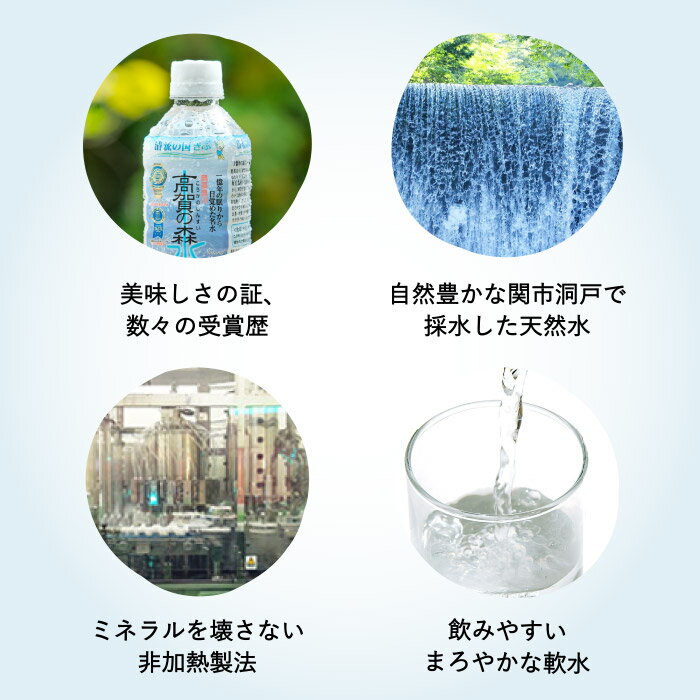 【ふるさと納税】ミネラルウォーター 500ml 送料無料 48本 500ミリ 水 天然水 国内 ペットボトル 軟水 【 高賀の森水 48本（500ml 24本 2ケース）】モンドセレクション最高金賞連続受賞！ 防災 備蓄 長期