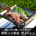 【ふるさと納税】【AZUMOA -outdoor camping-】 極厚ソロ鉄板（SS400ソロ型） 厚さ6mm フライパン キャンプ アウトドア バーベキュー 屋外 焼肉などに Q1702