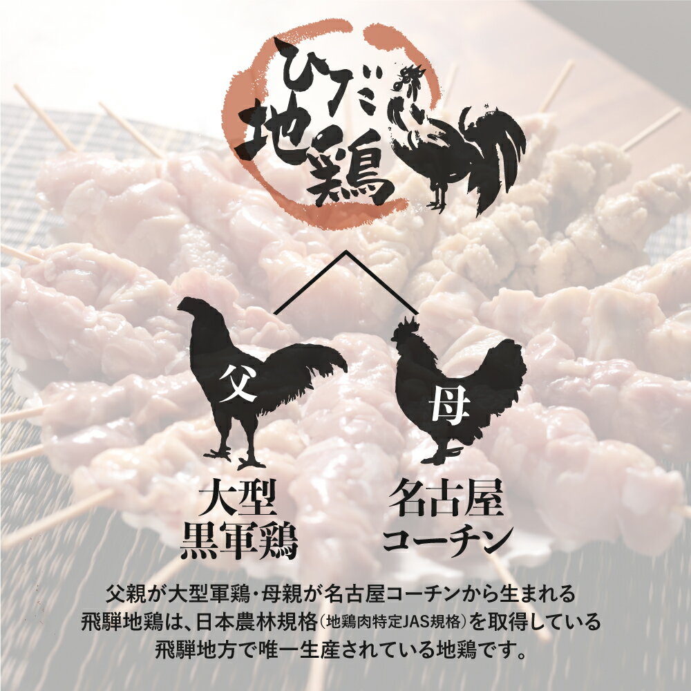 【ふるさと納税】飛騨地鶏 焼き鳥 串 20本セット 部位おまかせ5種以上 もも 皮 ふりそで なんこつ はつ せせり ぼんじり 砂肝 ホルモン 希少部位 国産鶏肉 食べ比べ 国産 地鶏 [Q1052]10000円 1万円