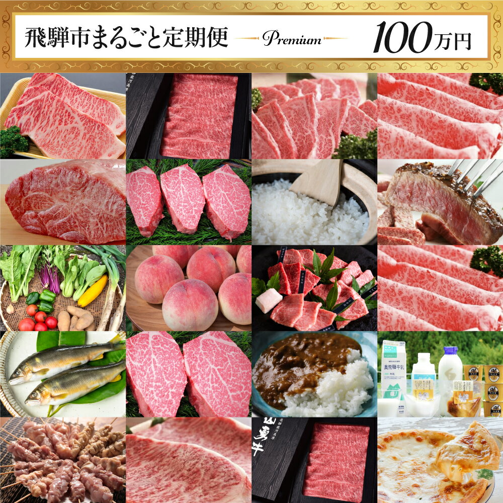 【ふるさと納税】定期便 飛騨市まるごとプレミアム 飛騨牛 ＆ 飛騨産米 ＆ 旬のもの 12ヵ月 お楽しみ 米 肉 焼き鳥 アイスクリーム 桃 鮎 [Q460]