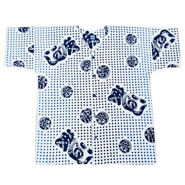 【ふるさと納税】 シャツ 魚河岸シャツ 選べるサイズ LL 3L 上質 綿100％ 白地×紺豆絞 夏 祭り 服 ファッション クールビズ 吸汗 焼津 認定証付 a20-415