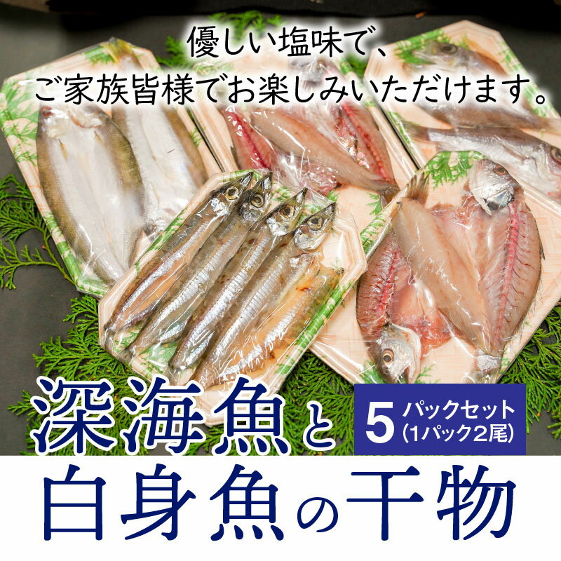 【ふるさと納税】干物 セット 5パック 深海魚 白身魚 優しい塩味 天日塩 天日干し 手作業 クロムツ シロムツ ニギス イシモチ お楽しみ 海産物 魚介類 加工品 お取り寄せ お取り寄せグルメ 食品 食べ物 冷凍 送料無料 愛知県 碧南市