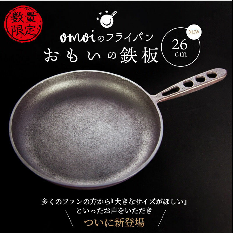 【ふるさと納税】訳あり 数量限定 フライパン 26cm キズ ムラ おもいのフライパン 鉄板 無塗装 IH 対応 キッチン用品 簡単 お手入れ 安心 安全 一生の道具 長く使える 日用品 料理 スキレット 鉄フライパン アウトドア お取り寄せ お取り寄せギフト 送料無料 愛知県 碧南市