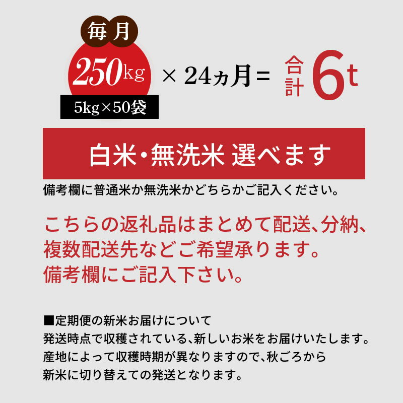 【ふるさと納税】新潟県魚沼産コシヒカリ 5kg×50袋 ※24回定期便　安心安全なヤマトライス