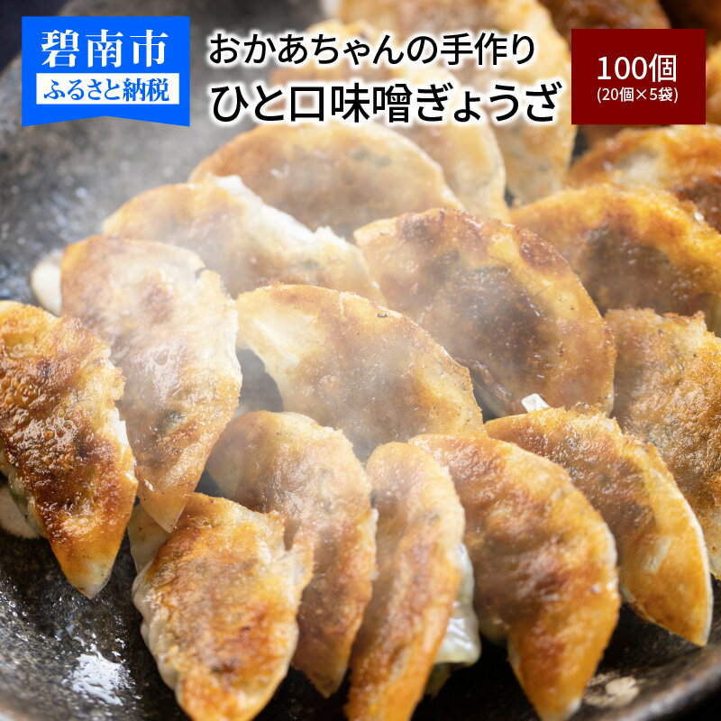 【ふるさと納税】居酒屋のおかあちゃん手作り ひと口味噌ぎょうざ　100個(20個×5袋)