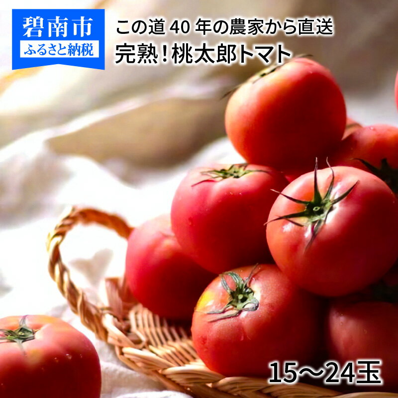 18位! 口コミ数「1件」評価「5」 桃太郎トマト 15〜24玉 この道40年 農家から 直送 完熟 とまと 皮が薄い 野菜 子供 産地直送 愛知県 碧南市 送料無料