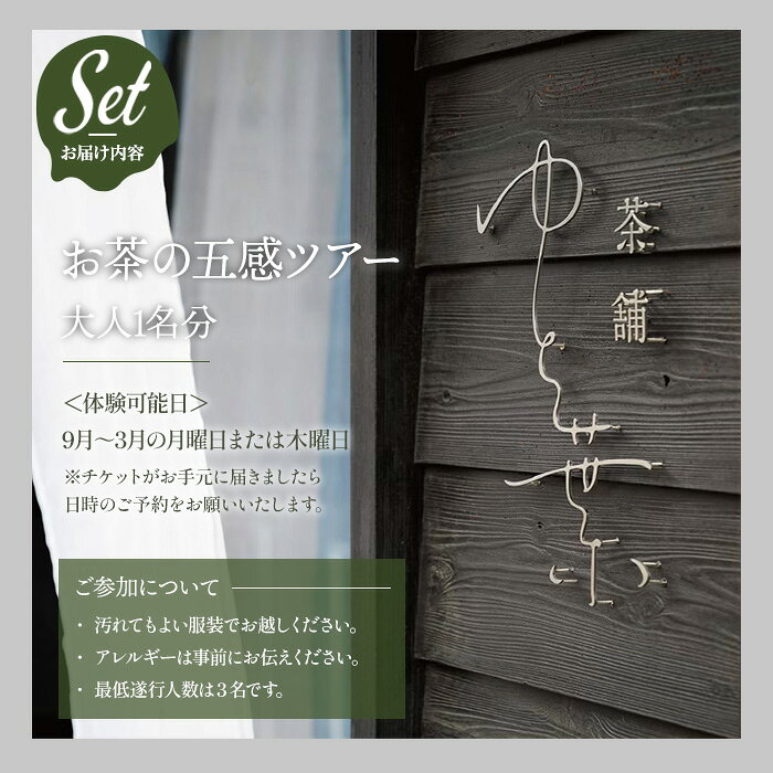 【ふるさと納税】お茶の五感ツアー(大人1名) 見学 体験 茶畑 宇治茶 抹茶 手摘み お抹茶 茶 お茶 飲み比べ 抹茶スイーツ スイーツ【uj-FT005】【茶舗ゆと葉】
