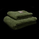 【ふるさと納税】CAカラーバス・フェイスタオルセット(カーキー)各1枚 ※ バスタオル 厚手 パイル グリーン 刺繍 上質 柔らかい 単色 新生活 新生活応援