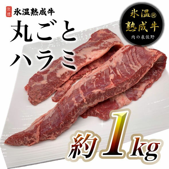 【ふるさと納税】氷温(R)熟成牛 丸ごとハラミ2本(合計約1kg)