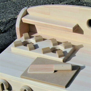 【ふるさと納税】手作り木製 ままごとキッチンDHK 素材色バージョン