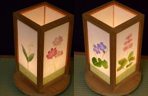 【ふるさと納税】正絹着物生地で作ったおしゃれな行灯（あんどん） 四季の花