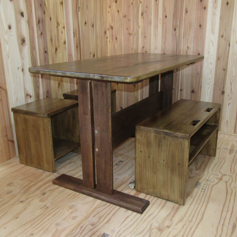 【ふるさと納税】手作り木製ダイニングテーブルセットVer.1