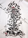 【ふるさと納税】手描きTシャツ 仏画 No4 倶利伽羅不動 白 綿生地 (BV126SSJ-BV126XLSJ-V)