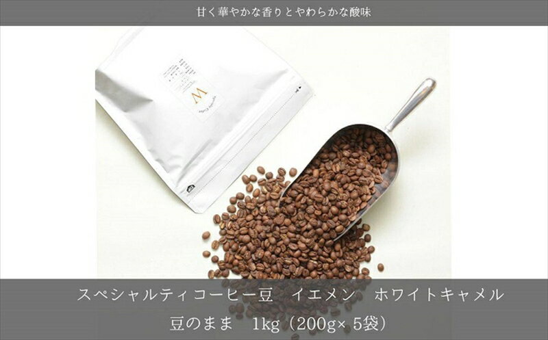 コーヒー おすすめ 人気 スペシャルティコーヒー豆 イエメン ホワイトキャメル 1kg(200g×5袋)[豆のまま] 和泉市 辻本珈琲 自家焙煎(AH86-SJ)