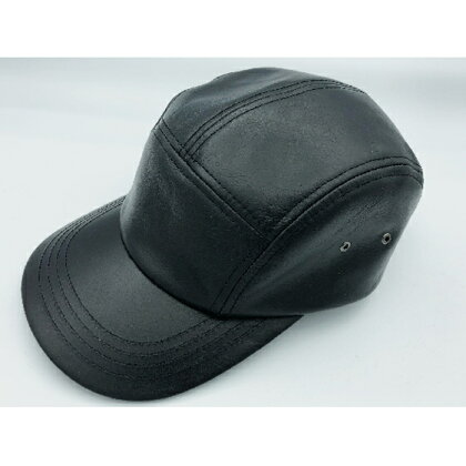 手洗いOK!大きめレザーJETCAP ブラック 【ファッション小物・帽子・雑貨・日用品・レザーキャップ】
