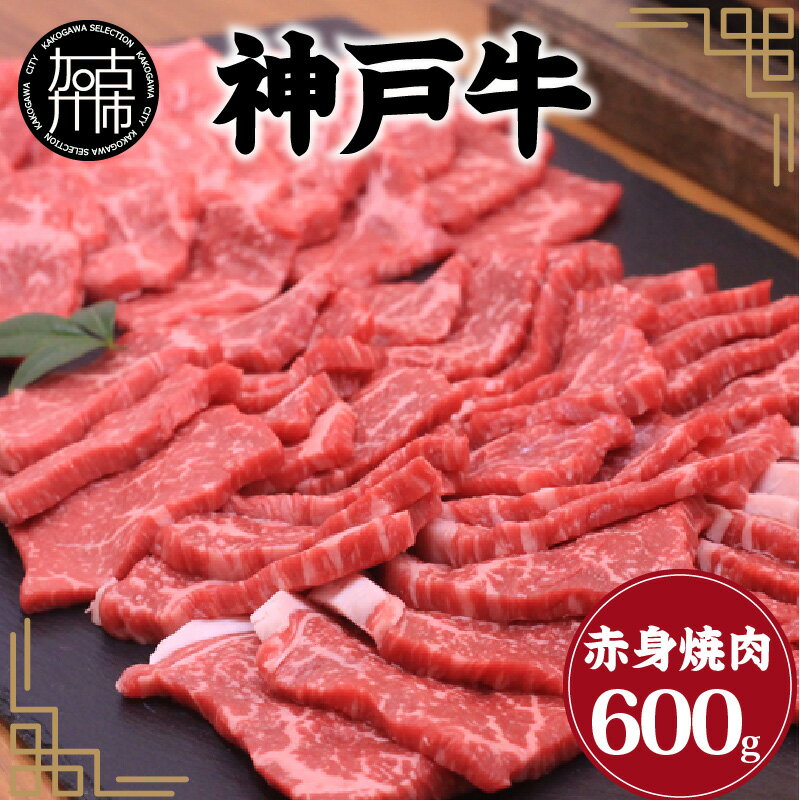 【ふるさと納税】神戸牛赤身焼肉（600g）〈 肉 牛肉赤身 神戸牛 焼肉 国産 600g 600グラム 霜降り バーベキュー 和牛〉