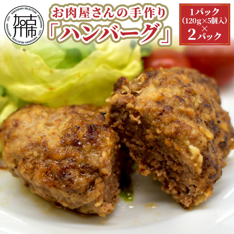 お肉屋さんの手作り「ハンバーグ」(銘柄牛ミンチ使用)《 美味しい ハンバーグ 120g 5個入り2パック 冷凍 手作り 国産牛 職人 鉄板焼 特上ハンバーグ 惣菜 小分け 簡単調理 こだわり 》