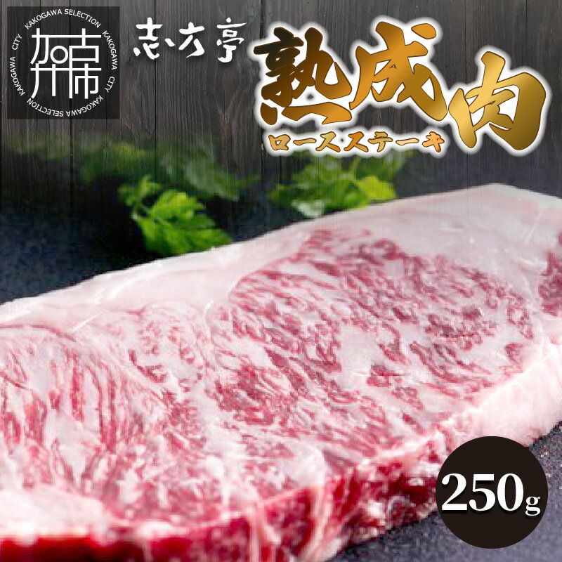 「熟成肉ロース」ステーキ(250g)〈焼肉 ロース 250g 和牛 ステーキ 国産 牛肉 赤身 贅沢 〉