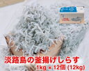 【ふるさと納税】淡路島のふっくらやわらかい「釜揚げしらす干し」 1kg入り×12個 合計12kg