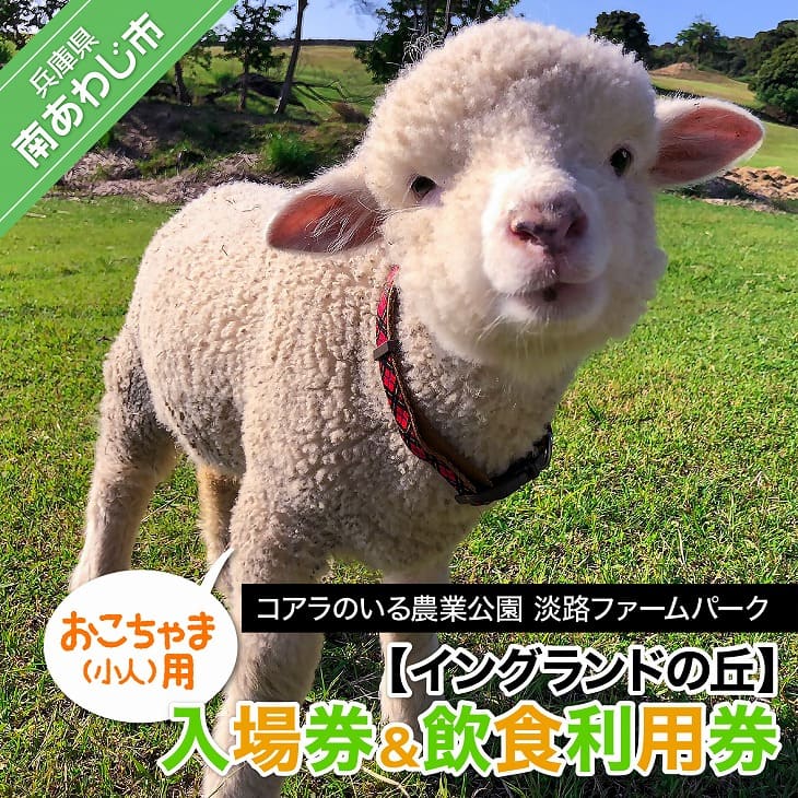 コアラのいる農業公園 淡路ファームパーク イングランドの丘 入場券&飲食利用券(小人用)