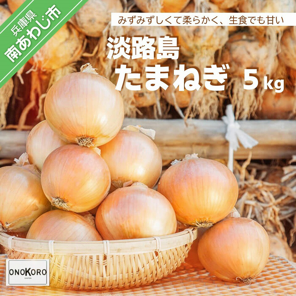 【ふるさと納税】淡路島 たまねぎ 5kg ◆配送6月中旬～10月末頃 4000円 玉ねぎ 玉葱 国産 野菜 オニオン サラダ マリネ スープ ハンバーグ カレー 送料無料 お取り寄せ グルメ お買い物マラソンのサムネイル