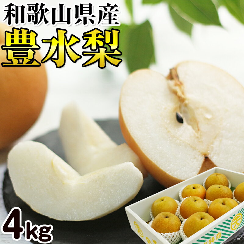 【ふるさと納税】旬の美味しさをお届け!豊水(梨)たっぷり4kg9〜12玉 梨 豊水 果物 フルーツ 旬 限定 期間限定 人気 和歌山県産 御坊産 送料無料のサムネイル