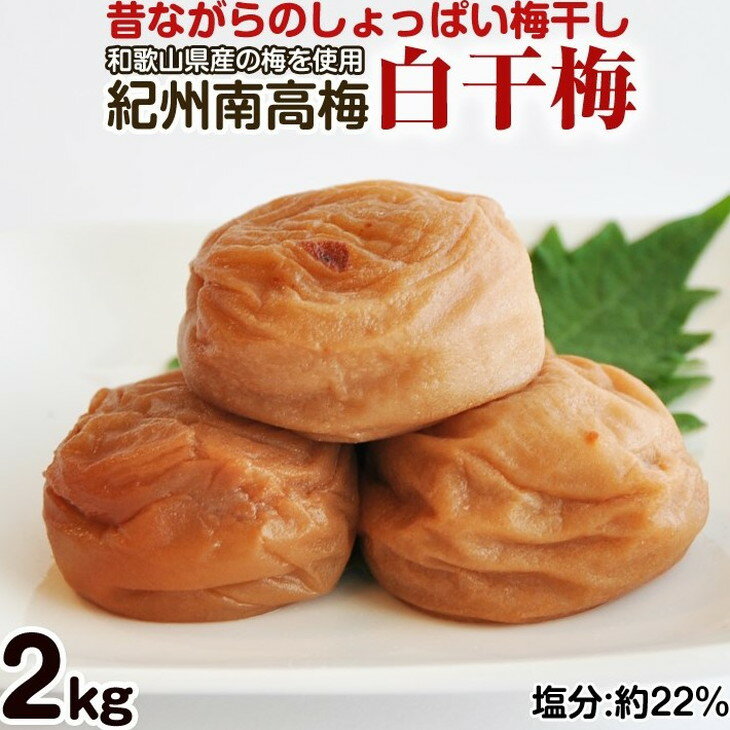 【ふるさと納税】昔ながらのしょっぱい梅干し 2kg 中粒2L 和歌山県産