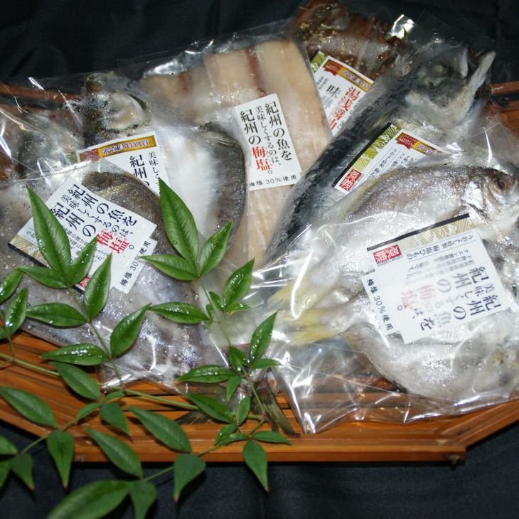 【ふるさと納税】【限定】 和歌山の近海でとれた新鮮魚の梅塩干物と湯浅醤油みりん干し6品種10尾入りの詰め合わせ