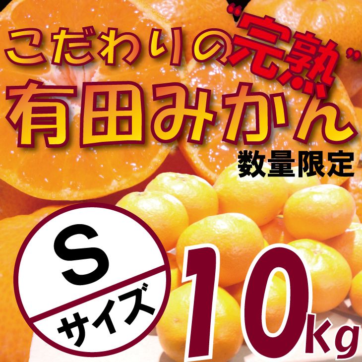 【ふるさと納税】＼農家直送／完熟 有田みかん 10kg Sサイズ 有機質肥料100%【ミカン 蜜柑 柑橘 温州みかん 和歌山 有田】