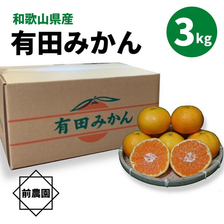 【先行予約】【産地直送】和歌山県産 有田みかん 3kg サイズ混合【ミカン 蜜柑 柑橘 温州みかん 和歌山 有田】