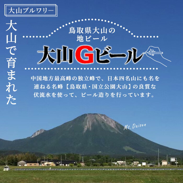 【ふるさと納税】＜定期便＞大山Gビール・大山ハム頒布会(全3回) 鳥取県 大山 ビール クラフトビール 地ビール ご当地ビール 白ワイン お酒 アルコール 大山ハム ソーセージ ウインナー 肉加工品 家飲み 【T-AX7】【大山ブランド会】