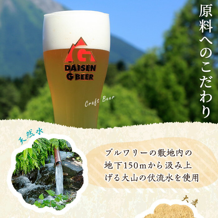 【ふるさと納税】＜定期便＞大山Gビール・大山ハム頒布会(全3回) 鳥取県 大山 ビール クラフトビール 地ビール ご当地ビール 白ワイン お酒 アルコール 大山ハム ソーセージ ウインナー 肉加工品 家飲み 【T-AX7】【大山ブランド会】