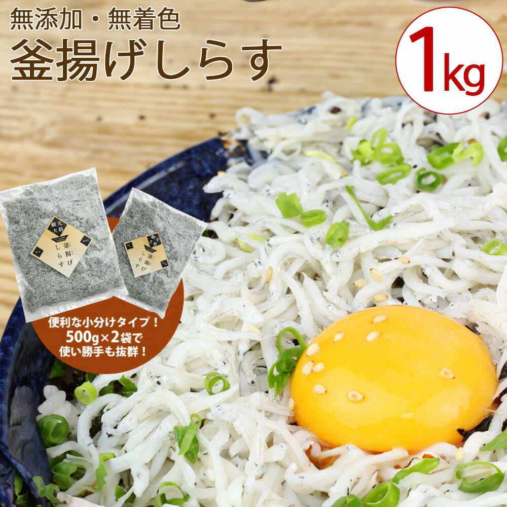 【ふるさと納税】漁師直送！釜揚げしらすちりめん　約1kg(500g×2) しらす シラス 釜揚げしらす1kg 釜揚げシラス1kg 冷凍 しらす シラス..