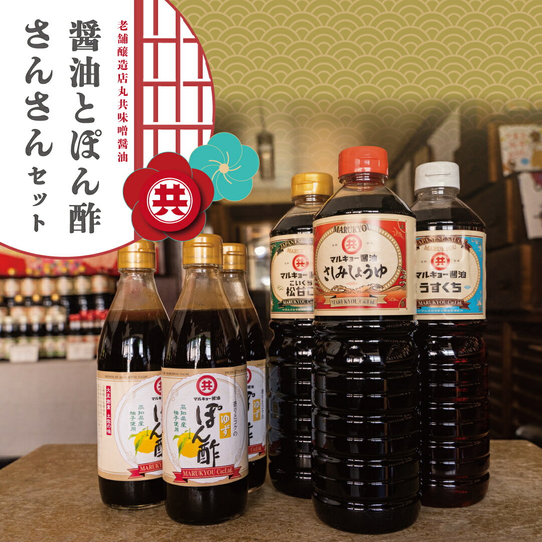 【ふるさと納税】 調味料 醤油 3種 ゆずポン酢 3本 合計6本 人気 セット 老舗蔵のおススメ 詰め合わせ 高知県 須崎市