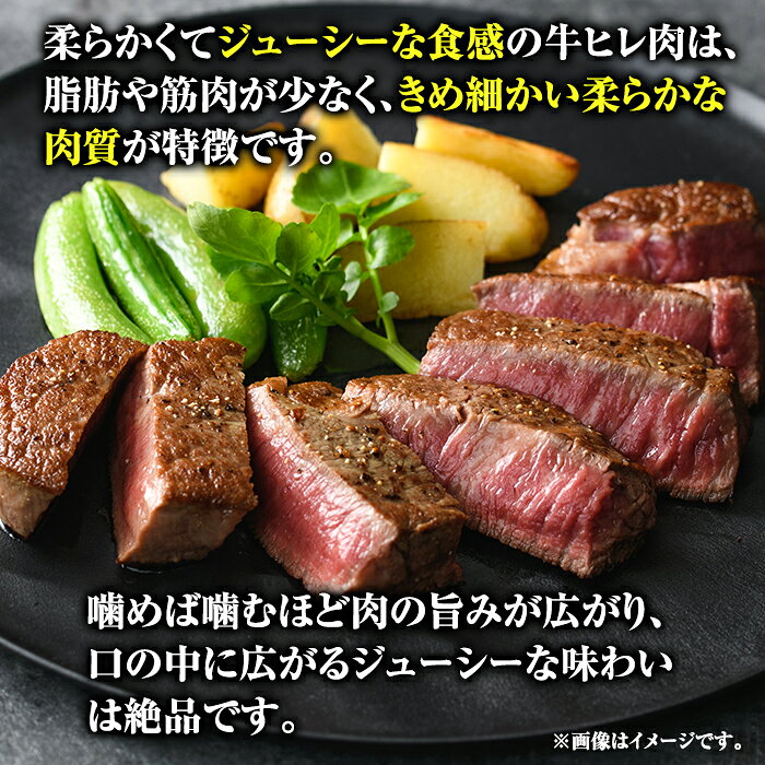【ふるさと納税】博多和牛ヒレステーキ 自家製ジャポネソース付(100g×5枚) 牛肉 和牛 博多和牛 国産 ステーキ ヒレ肉＜離島配送不可＞【ksg1286】【くしだ企画】 f402184-kasuga-10002482 福岡県春日市 サンプル画像3