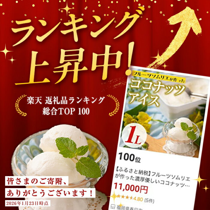 【ふるさと納税】フルーツソムリエが作った濃厚優しいココナッツアイス(1L) アイス アイスクリーム ココナツ 手作り スイーツ ＜離島配送不可＞【ksg0055】【南国フルーツ】