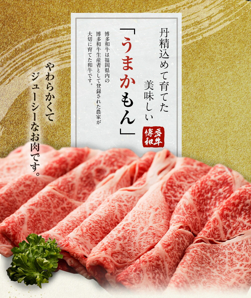 【ふるさと納税】博多和牛 肩ローススライス 500g 牛肉 お肉 冷凍 福岡県産 国産 和牛 送料無料 (有)ヒロムラ