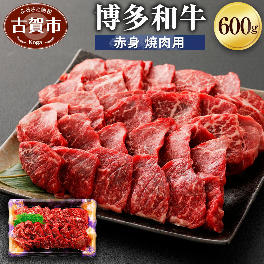 博多和牛 赤身焼肉用 600g 牛肉 お肉 焼肉 冷凍 福岡県産 国産 和牛 送料無料 (有)ヒロムラ